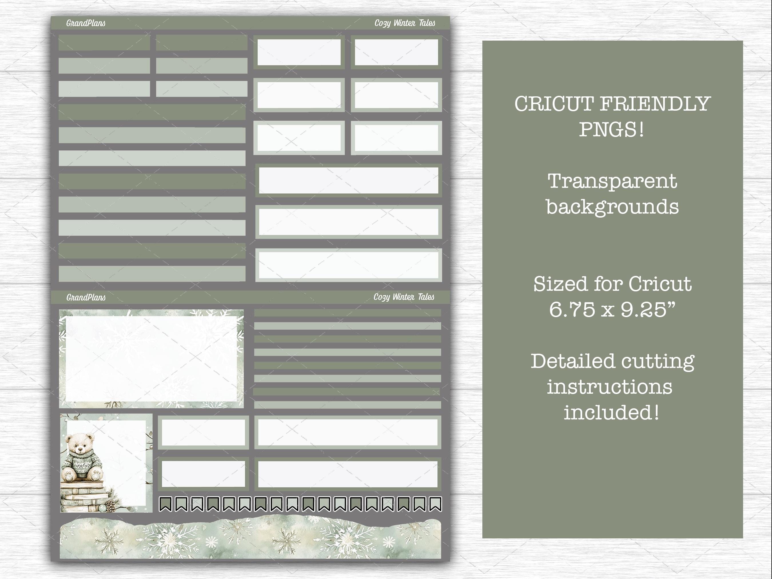 Cozy Winter Tales Weekly Sticker Kit for the Erin Condren Dashboard ...
