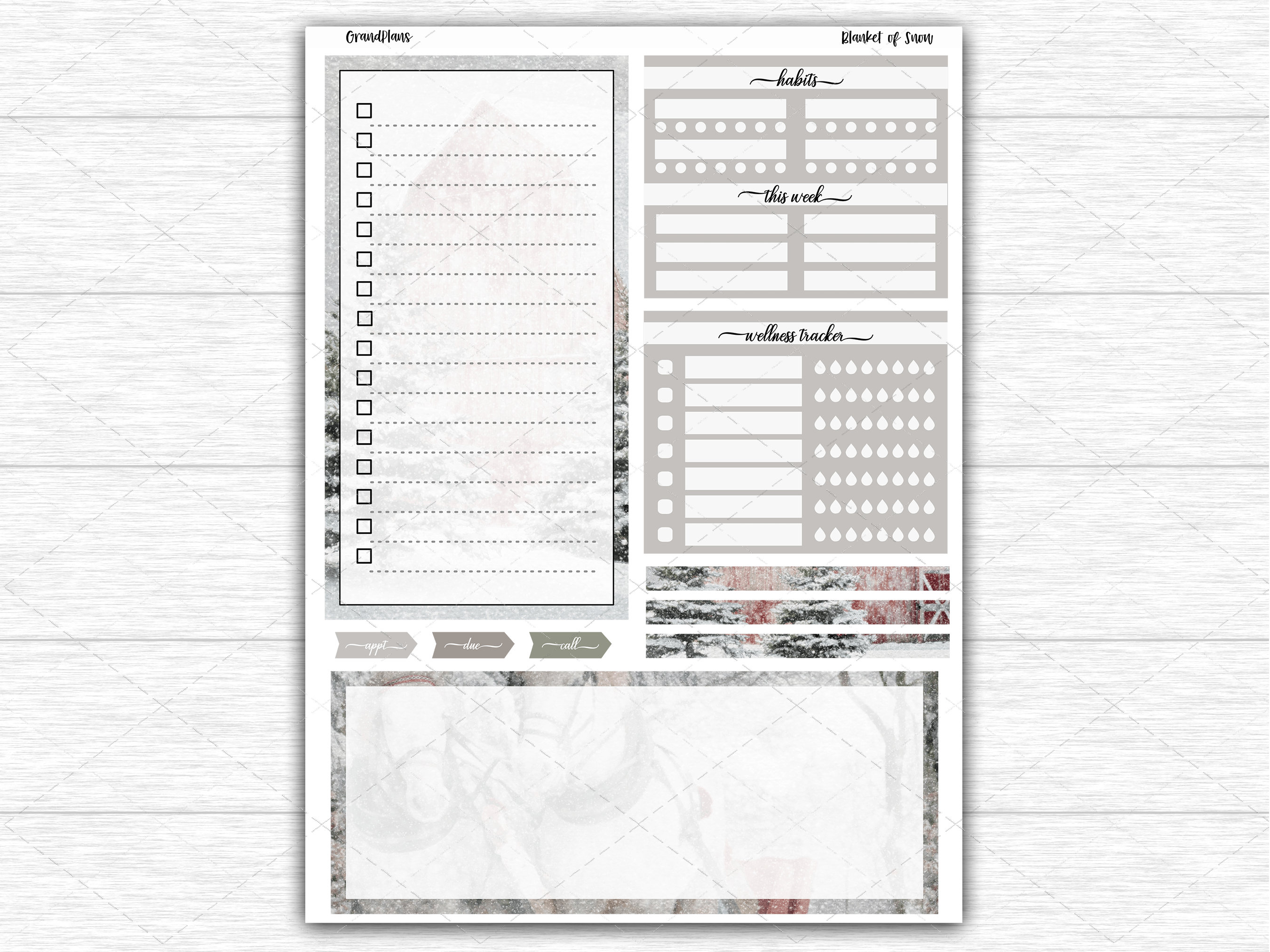 Printable Planner Stickers Weekly Sticker Kit Happy Planner Etsy