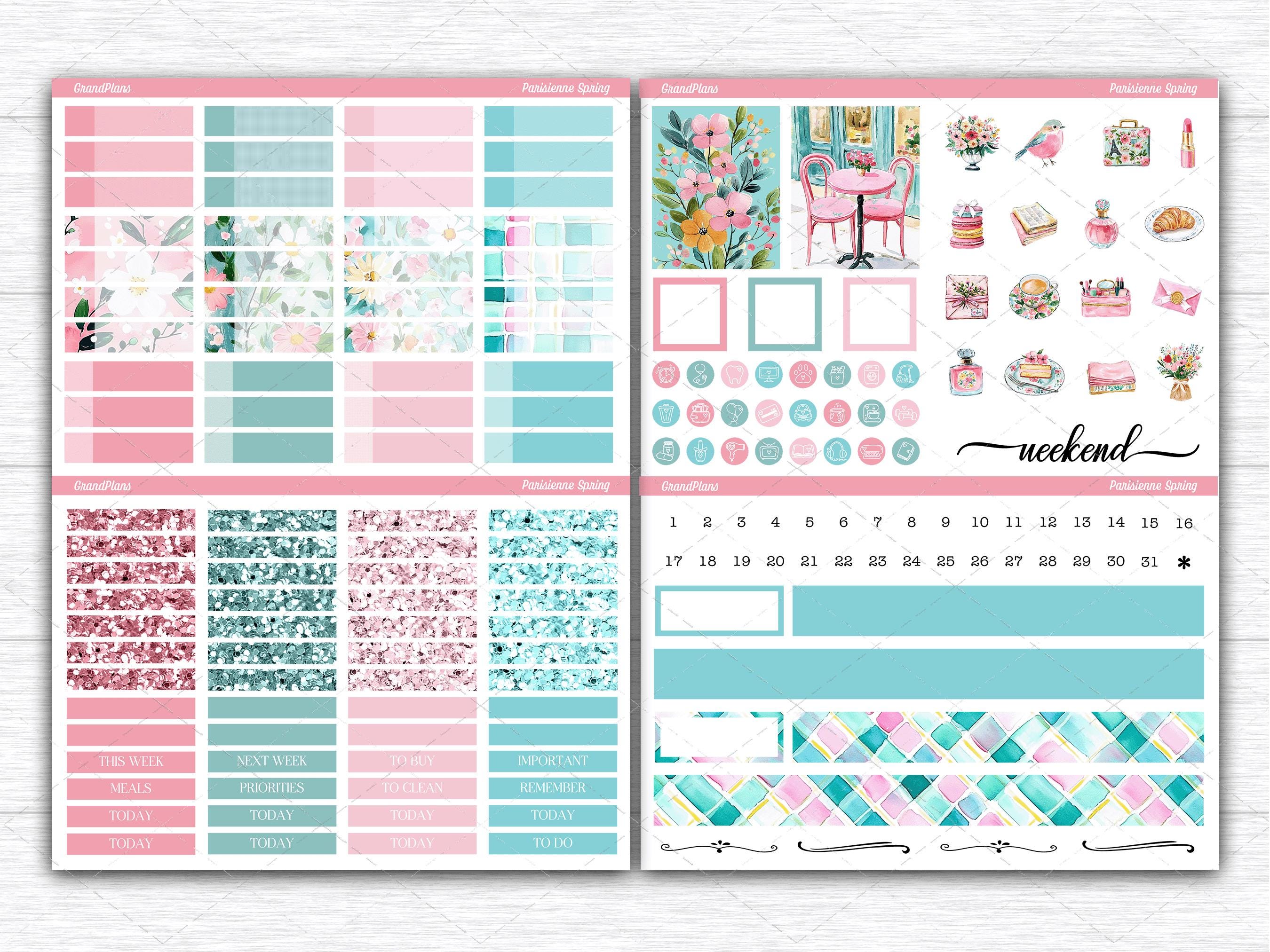 Parisienne Spring Weekly Sticker Kit for Erin Condren & Vertical ...