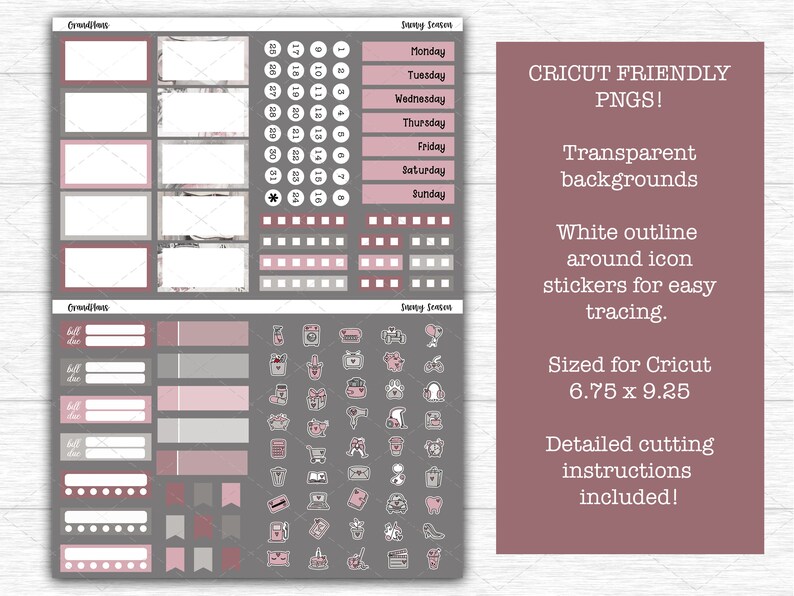 Printable Happy Planner Dashboard Layout Weekly Sticker Kit Etsy