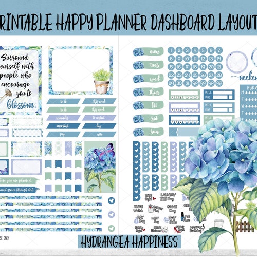 Printable FEBRUARY Planner Stickers Kit Happy Planner | Etsy