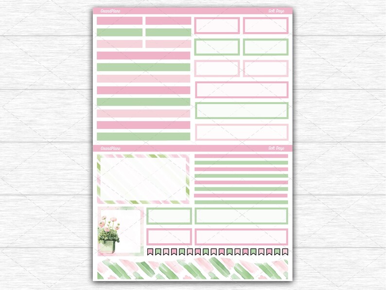 Soft Days Weekly Sticker Kit for the Erin Condren Dashboard Planner ...