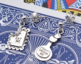drink-me eat-me earrings