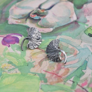 ginkgo biloba leaf earrings