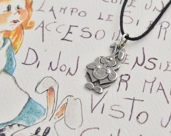 white rabbit pendant