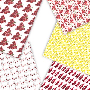 Red Wine Seamless Digital Paper Pack Watercolor Emmental - Etsy
