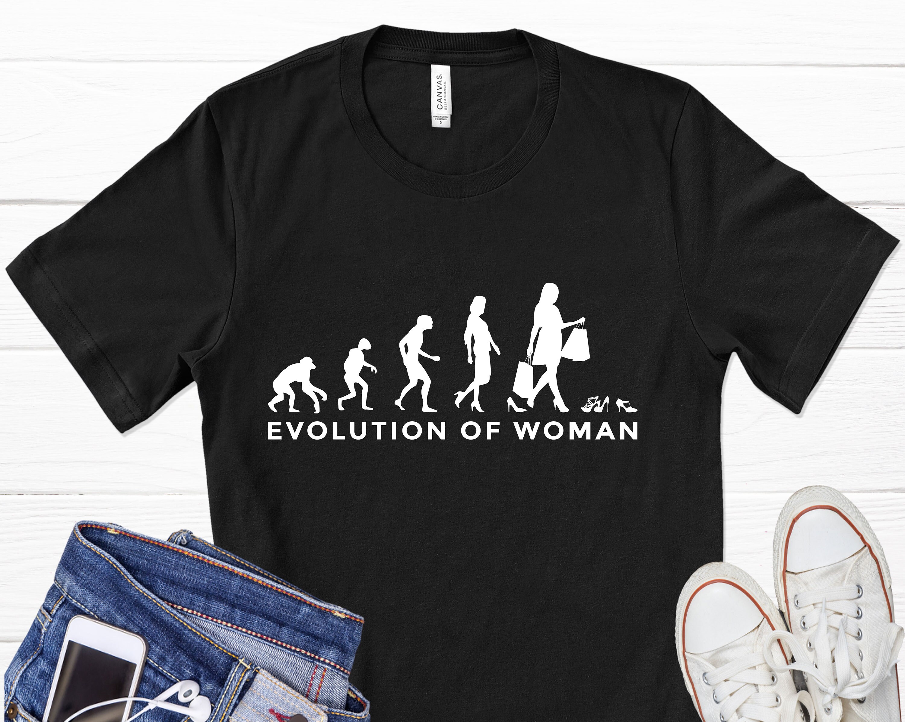 Female Evolution Funny T-Shirt Funny Shirt Human Form Art  Etsy