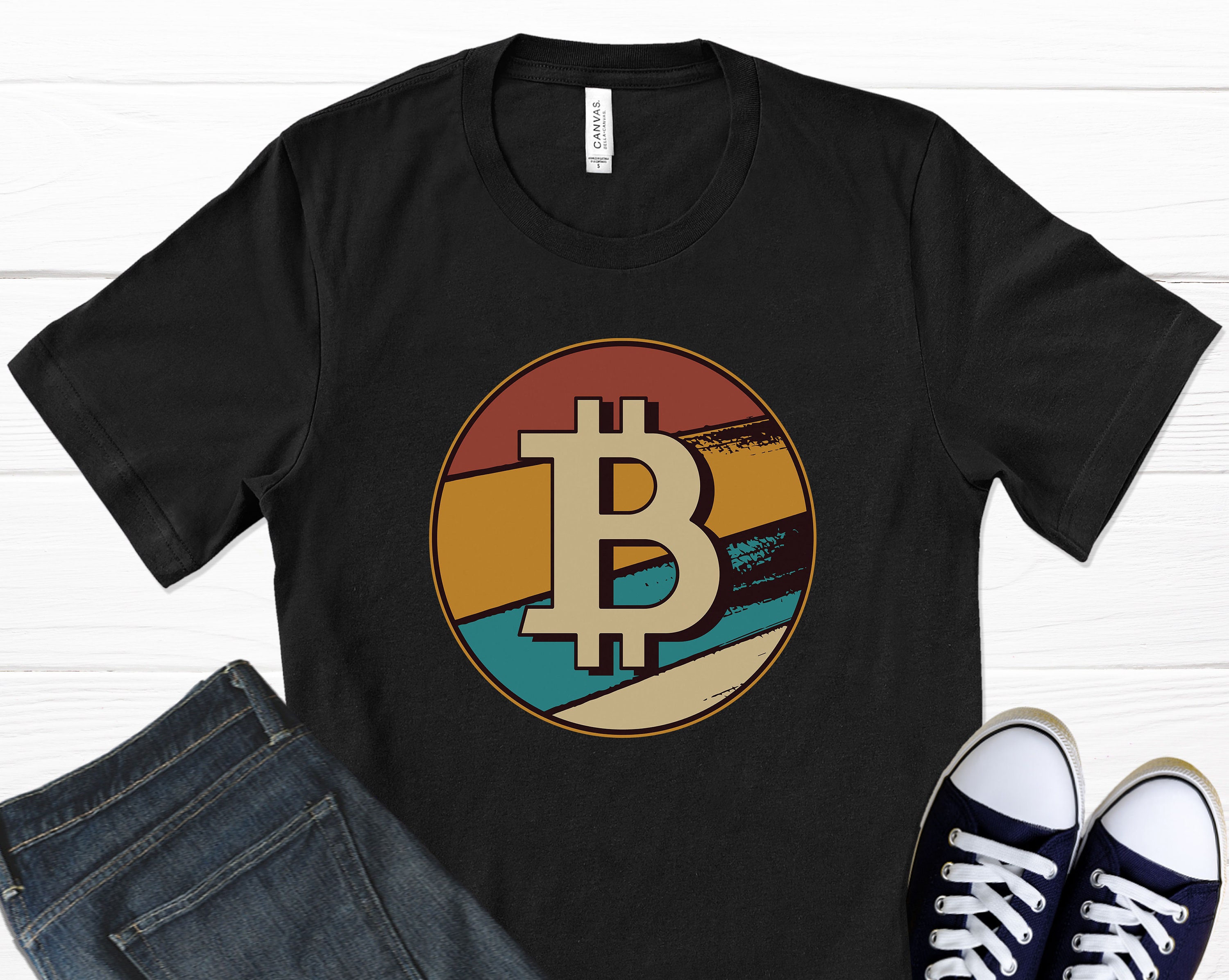 Bitcoin Retro T-shirt Bitcoin Apparel Crypto Shirt Investor - Etsy