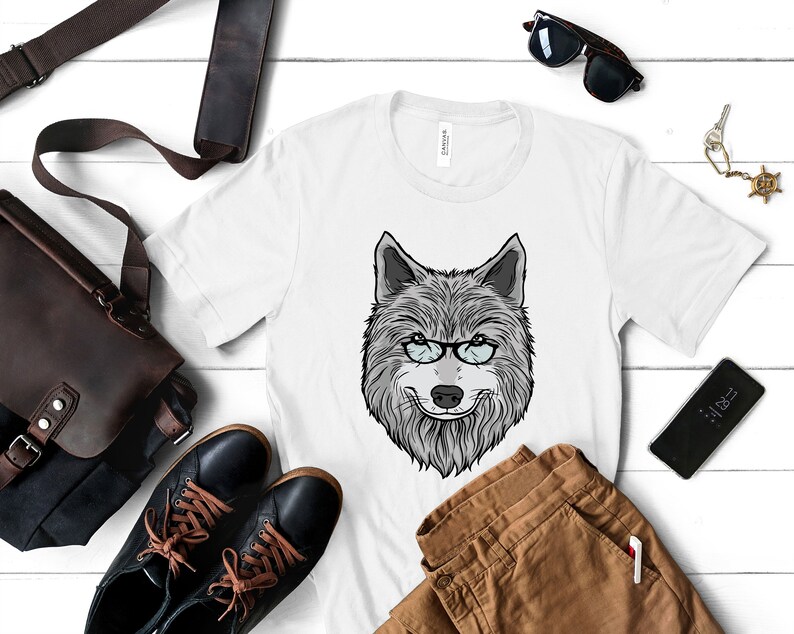 Wolf Dad Graphic Tees Wolf Geek Wolf Dad T-shirt Wolf Gift