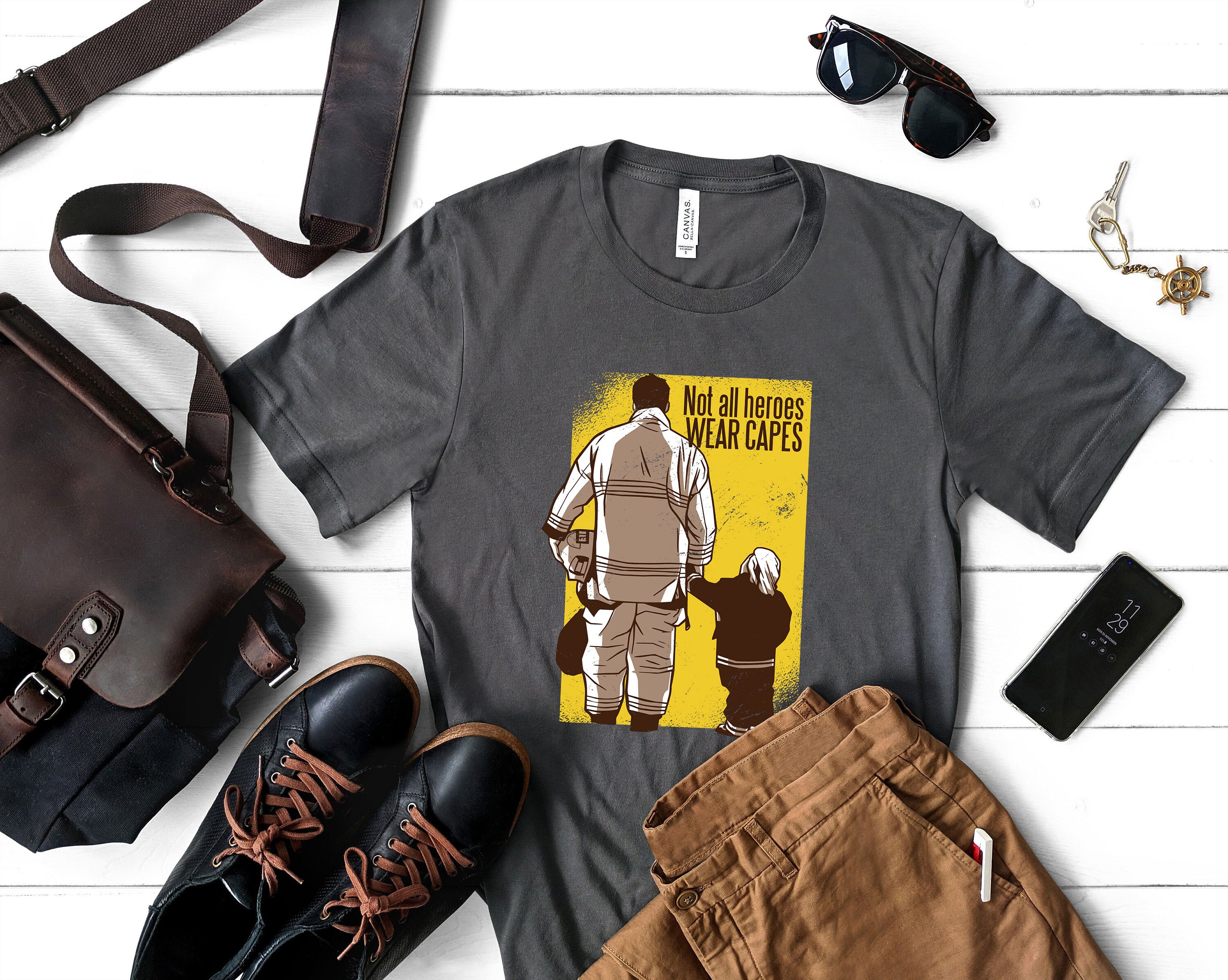 Firefighter Graphic Tees Firefighter Gift Firefighter | Etsy