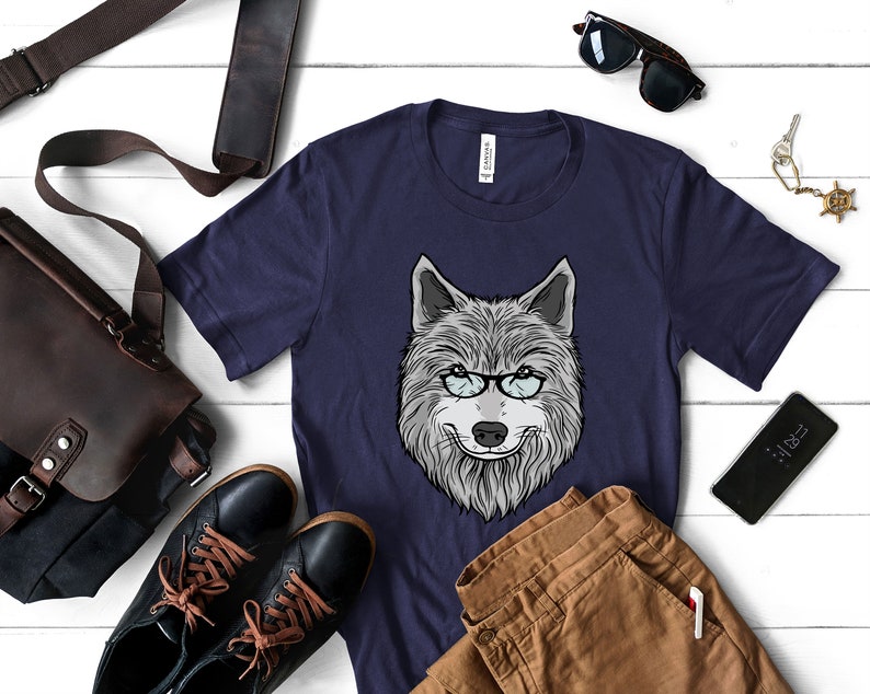 Wolf Dad Graphic Tees Wolf Geek Wolf Dad T-shirt Wolf Gift