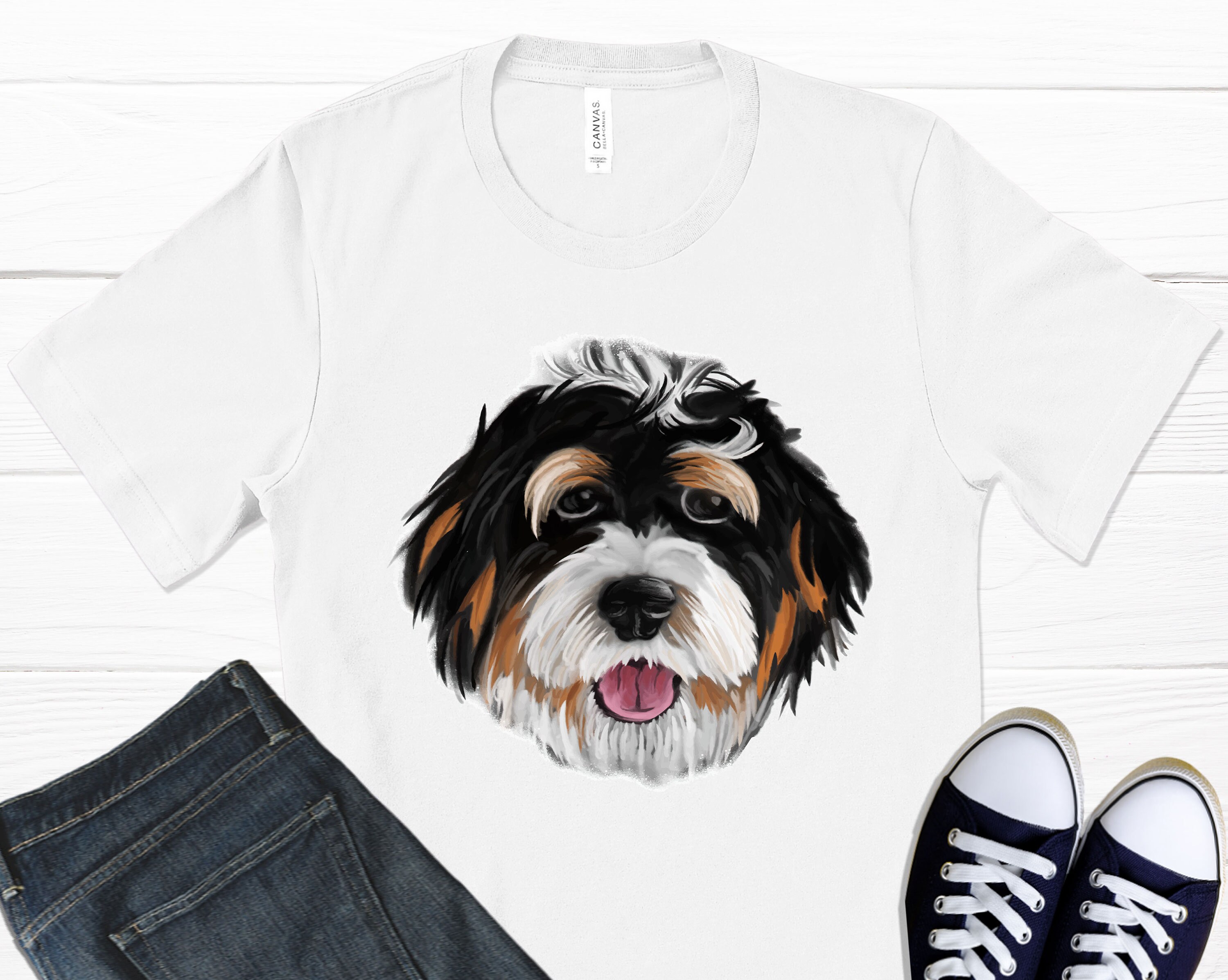 Realistic Dog Face TShirt Animal Head Dog Lover Shirt Dog Etsy