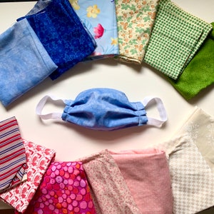 Washable Cotton Face Masks - Assorted Colors and Patterns