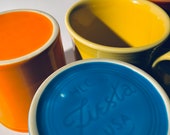 Fiesta Ware Tom Jerry Ring Handle Coffee Mug Cup Imprinted HLC USA Ceramic Multi Colors - Sold Individually