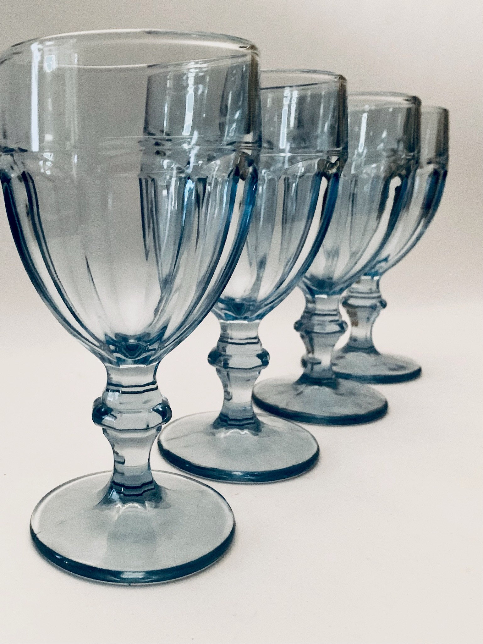 Libbey Gibraltar Iced Tea Goblet Duratuff Blue Glasses Goblets