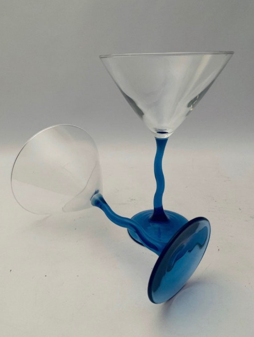 Squiggle Stem Martini Glass – Sunbeam Vintage