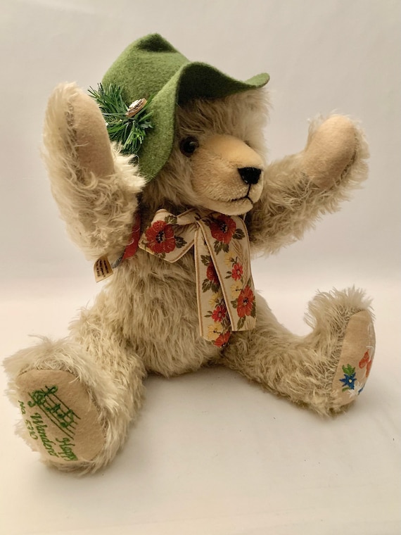 Vintage Max Hermann Musical Bear “the Happy Wanderer”, 100th