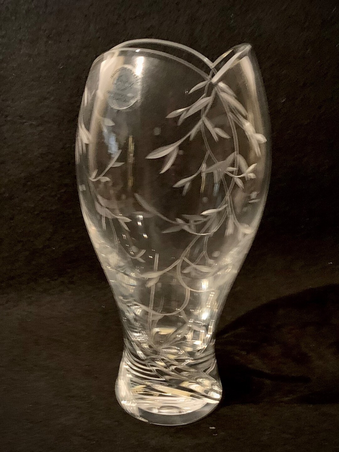 Lenox Heavy Lead Crystal Vase Opal Innocence Made in Poland Etsy