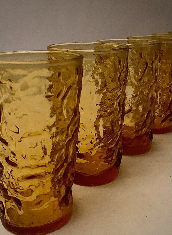 ヴィンテージ Anchor Hocking アンバーガラス