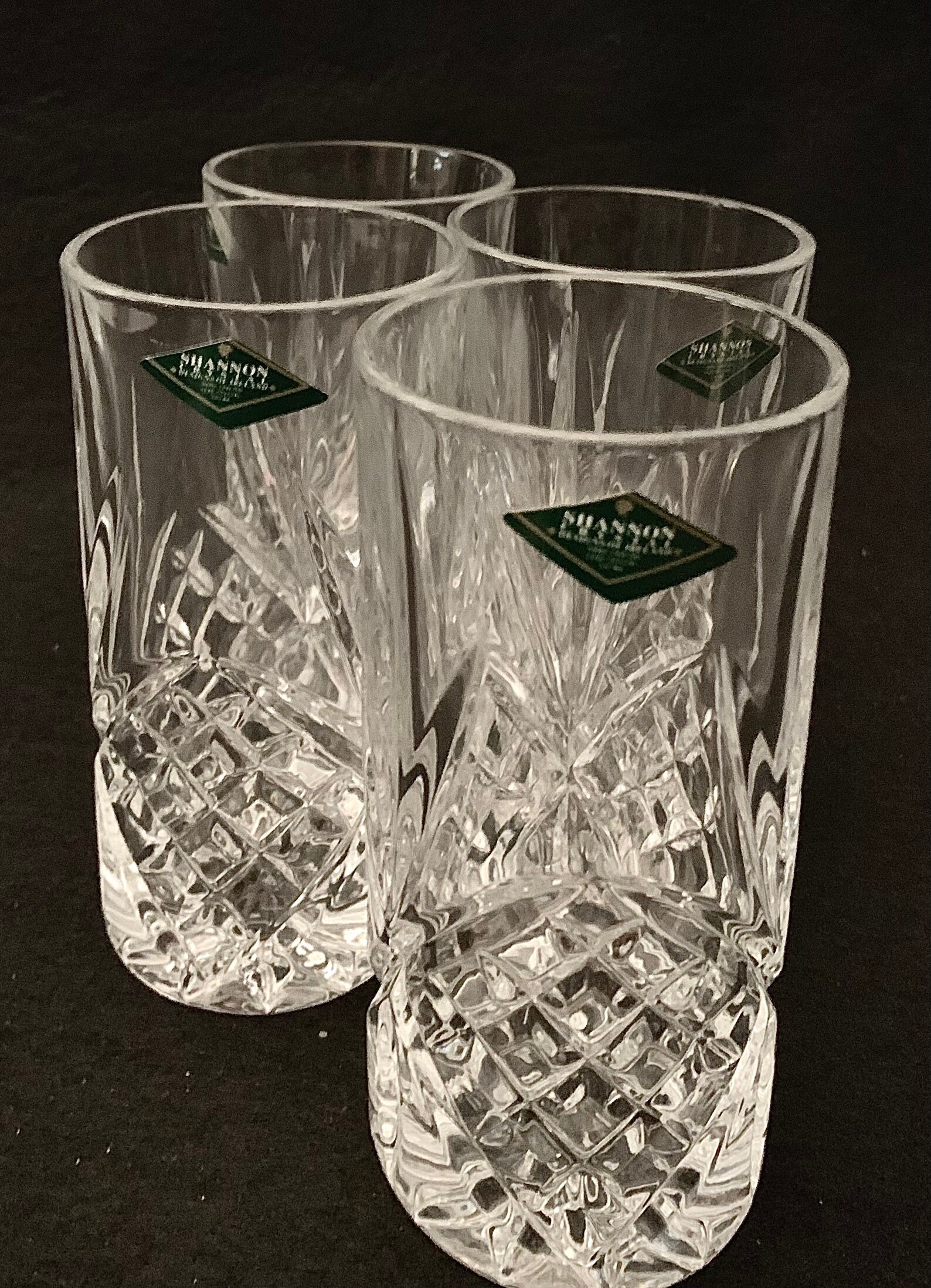 Handcrafted SHANNON Crystal Highball Glasses by Godinger Set Etsy UK