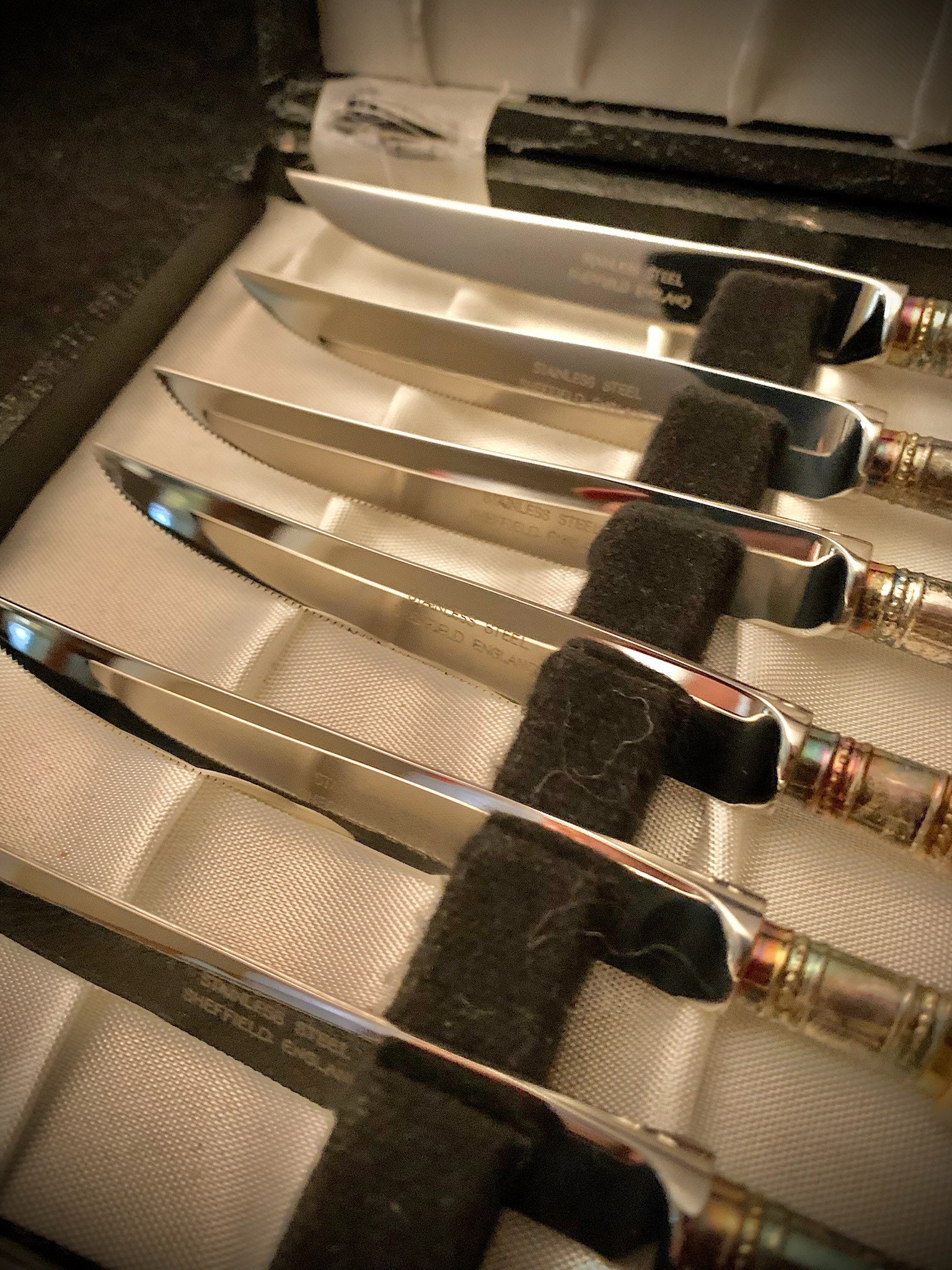 Case xx Stainless Steak Knife With Case Set Of Six Knifes New 1965-1969