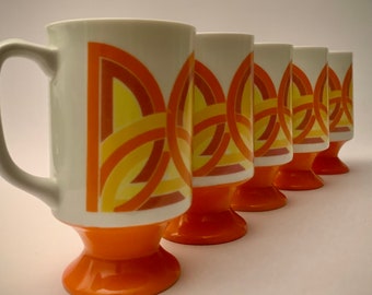 Vintage Coffee Mugs, Cups Tomorrow by Arnat 5th Avenue - Set of (5)