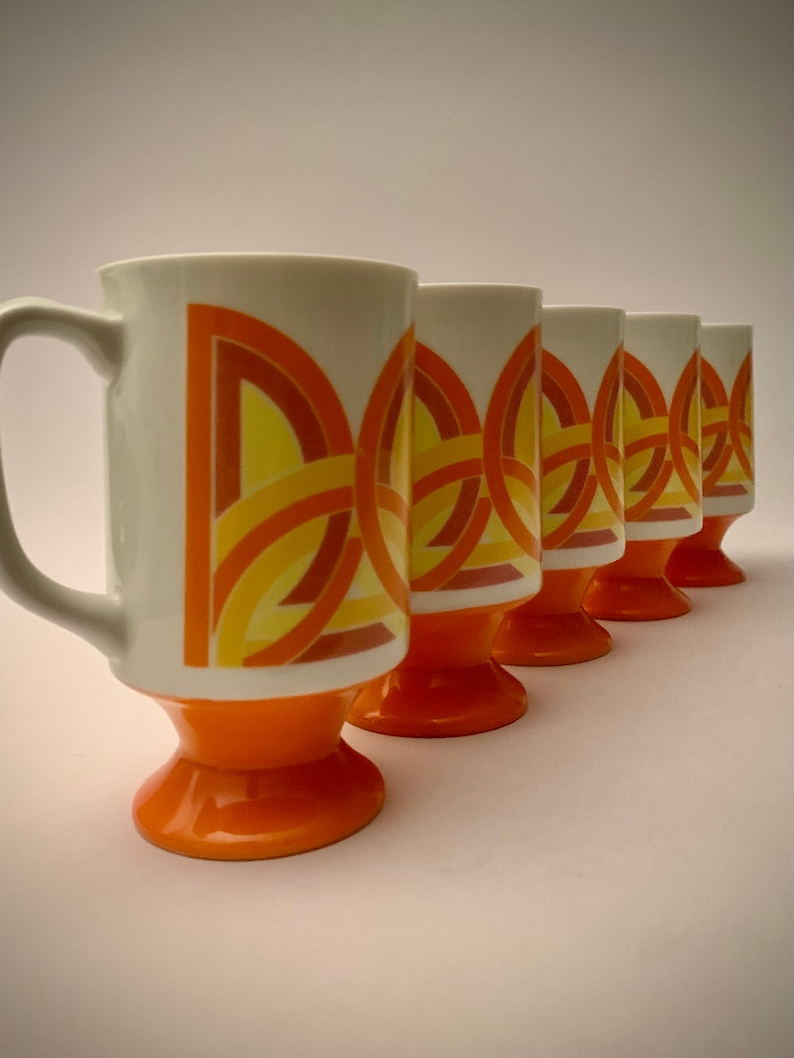 Vintage Coffee Mugs Cups Tomorrow by Arnat 5th Avenue Set Etsy
