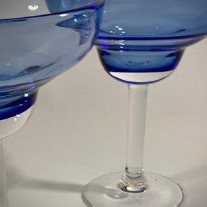 Iridescent Blue Margarita Glasses - Set of (2)
