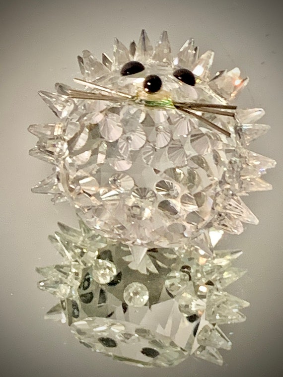 Vintage Retired Swarovski Crystal and Metal Dachshund OR Hedgehog