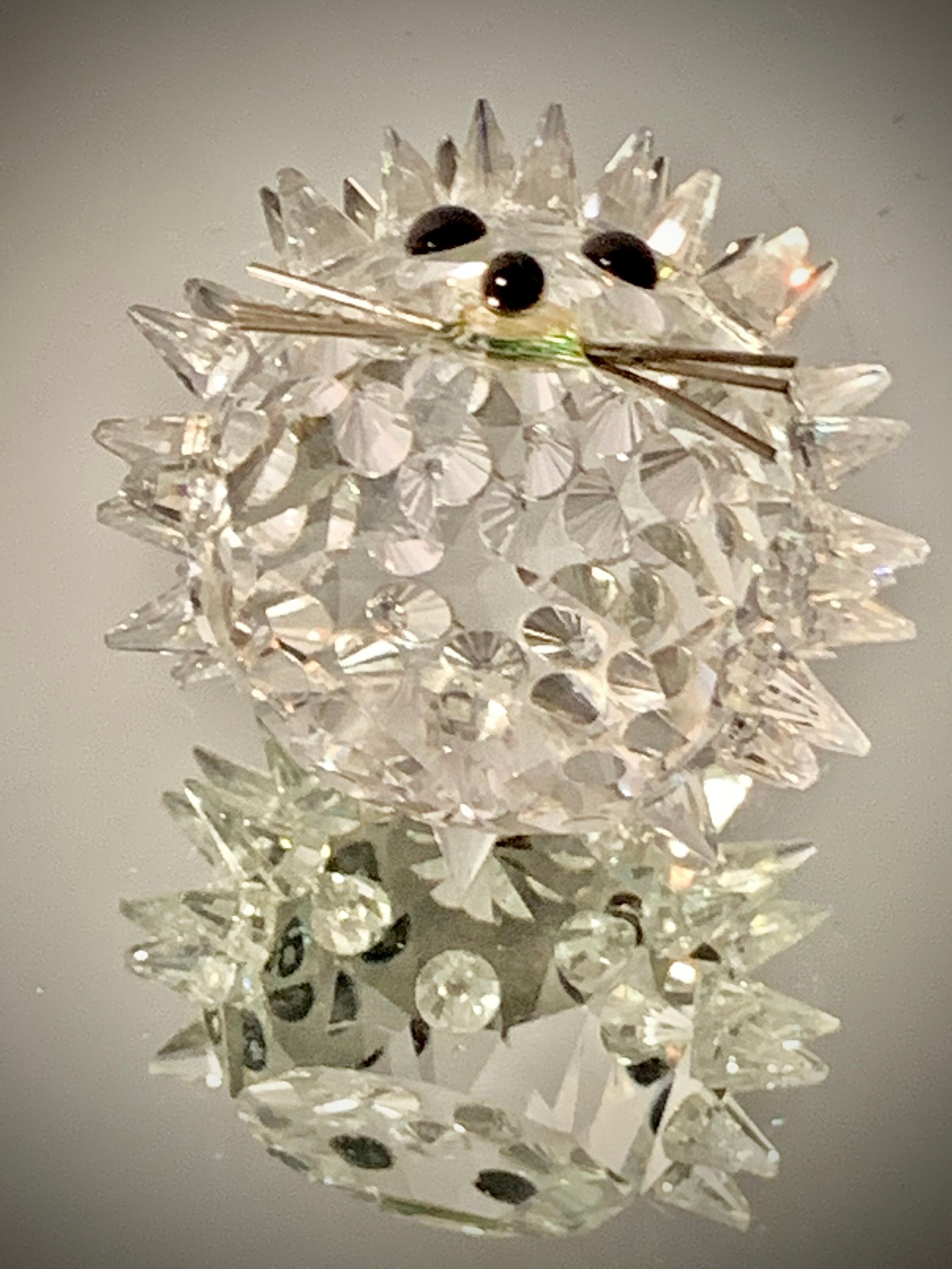 Vintage Retired Swarovski Crystal and Metal Dachshund OR Hedgehog