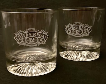 Vintage Chivas Regal Scotch Whisky Rocks-glazen - set van 2