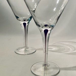 Vintage PomAcai Vodka Martini Cocktail Glasses - Set of (2)