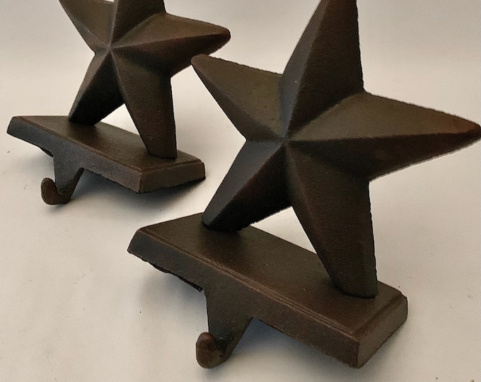 Cast Iron Star Stocking Holder / Star Christmas Stocking Holder / Cast Iron Star Stocking Hook