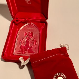 Limited Edition Waterford “The Nativity Collection” Vintage Crystal Christmas Tree Ornament Angels 2000 -In Original Box