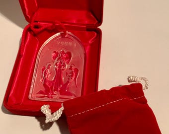 Waterford kristall julgransprydnad: Änglar i julkrubba, 2000 (originalförpackning)