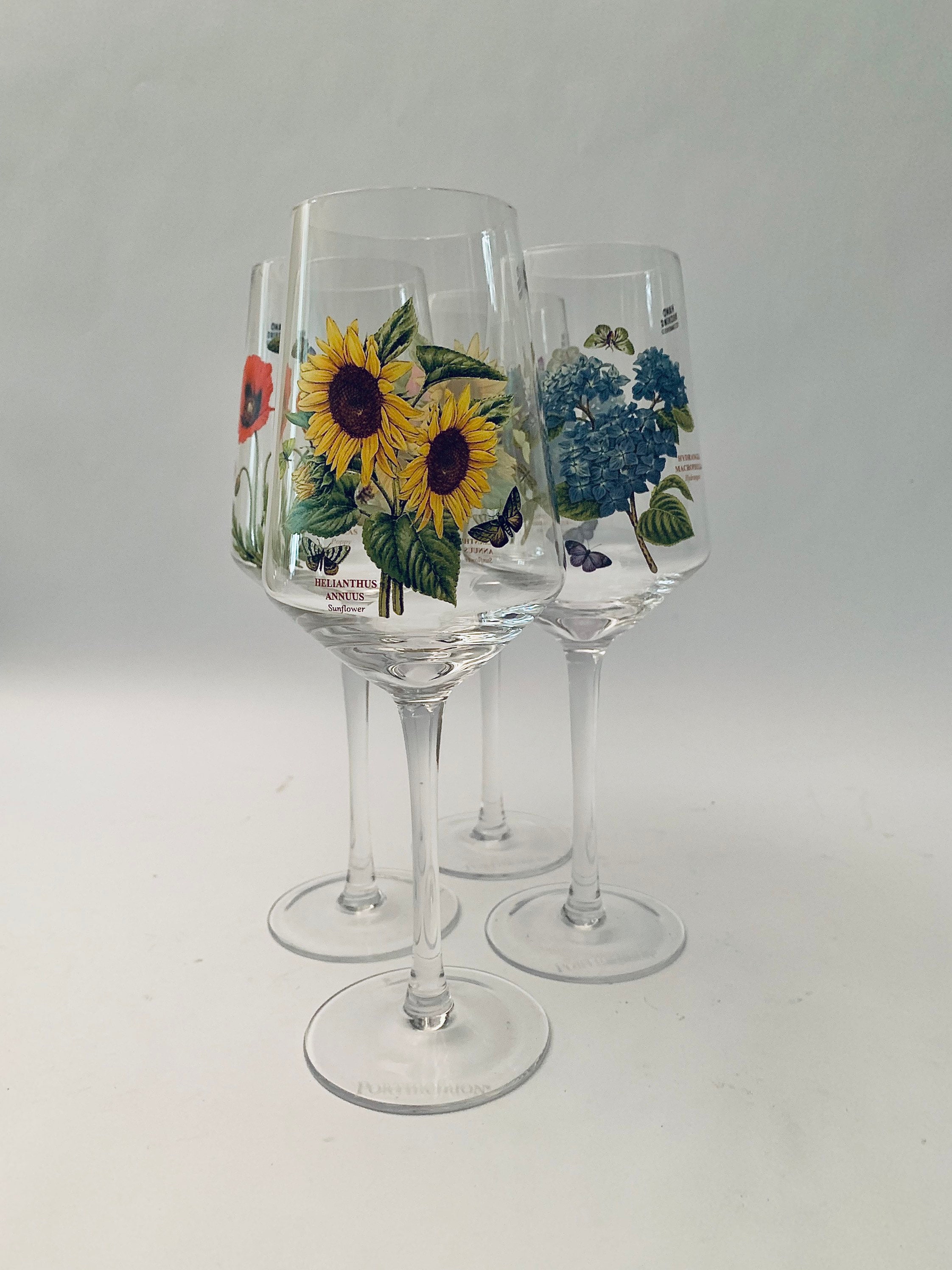 Portmeirion Botanic Garden Wine Glasses Set of 4 Etsy