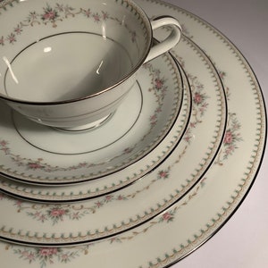 Vintage Noritake Open Stock China, Discontinued Noritake China, Noritake Fairmont 6102 Platinum Trim China,  Mix and Match China