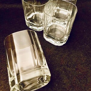 Contemporary Square Double Old Fashion, Rocks Glasses - Set of (4)