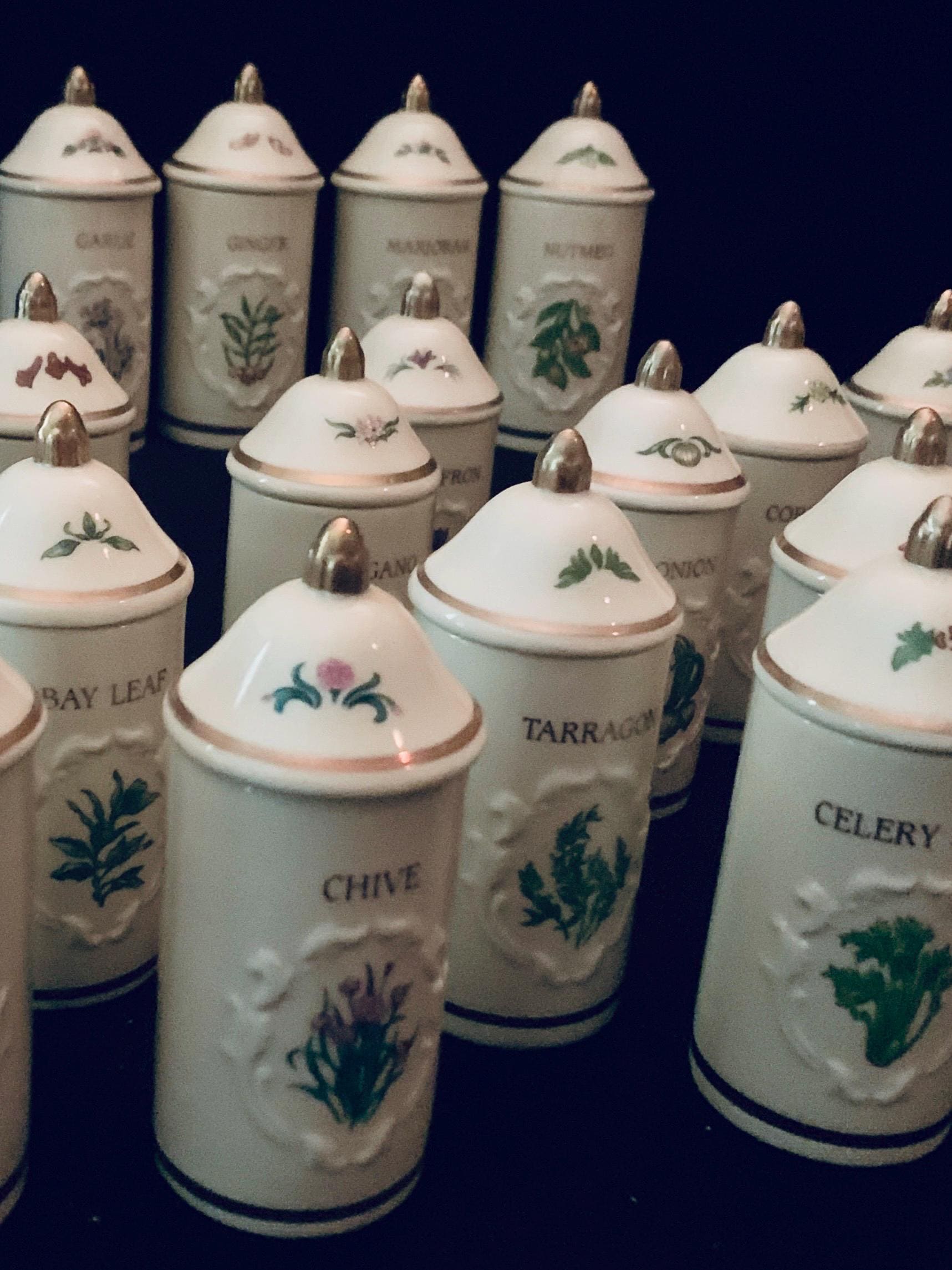 レノックス　スパイスジャー　ハーブ ヴィンテージ レノックス スパイス ガーデン スパイス ジャー、1992 年