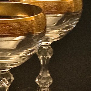 Mid-Century Tiffin Franciscan Westchester Champagne Gold Rimmed Glasses - Set of (2)