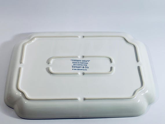 Tiffany & Co. Large Blue and White “delft” Serving Platter, Made