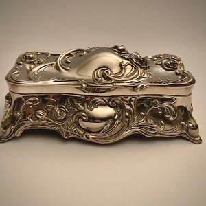 Godinger Silver Art Nouveau Jewelry Box W/ Rose Motif & - Etsy