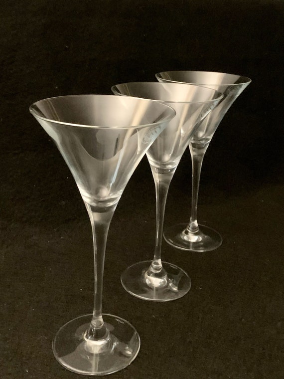 Lenox Extra Tall 8 7/8 Martini Craft Cocktail Glasses W/ Pulled