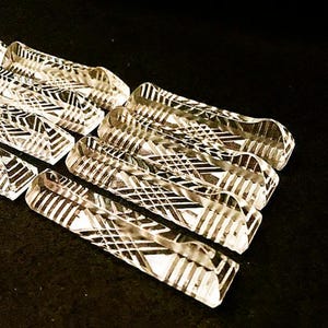 Stunning Vintage Art Deco Crystal Knife Rests- Set of Twelve (12)