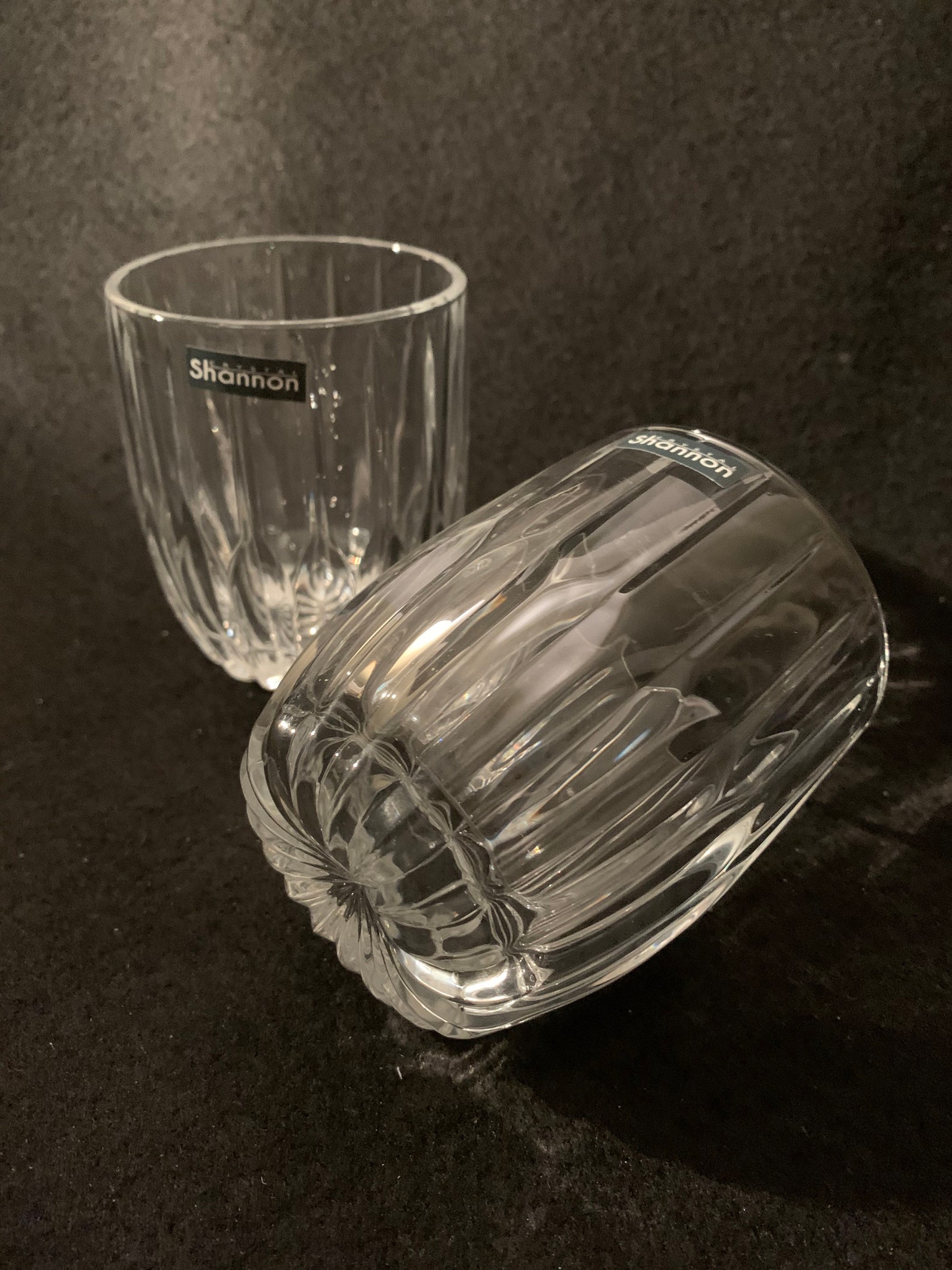 SHANNON Crystal Double Old Fashioned Glasses by Godinger Set Etsy
