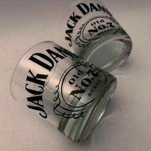 Large Font Jack Daniels Old No. 7 Whiskey Glass- Set of (2)