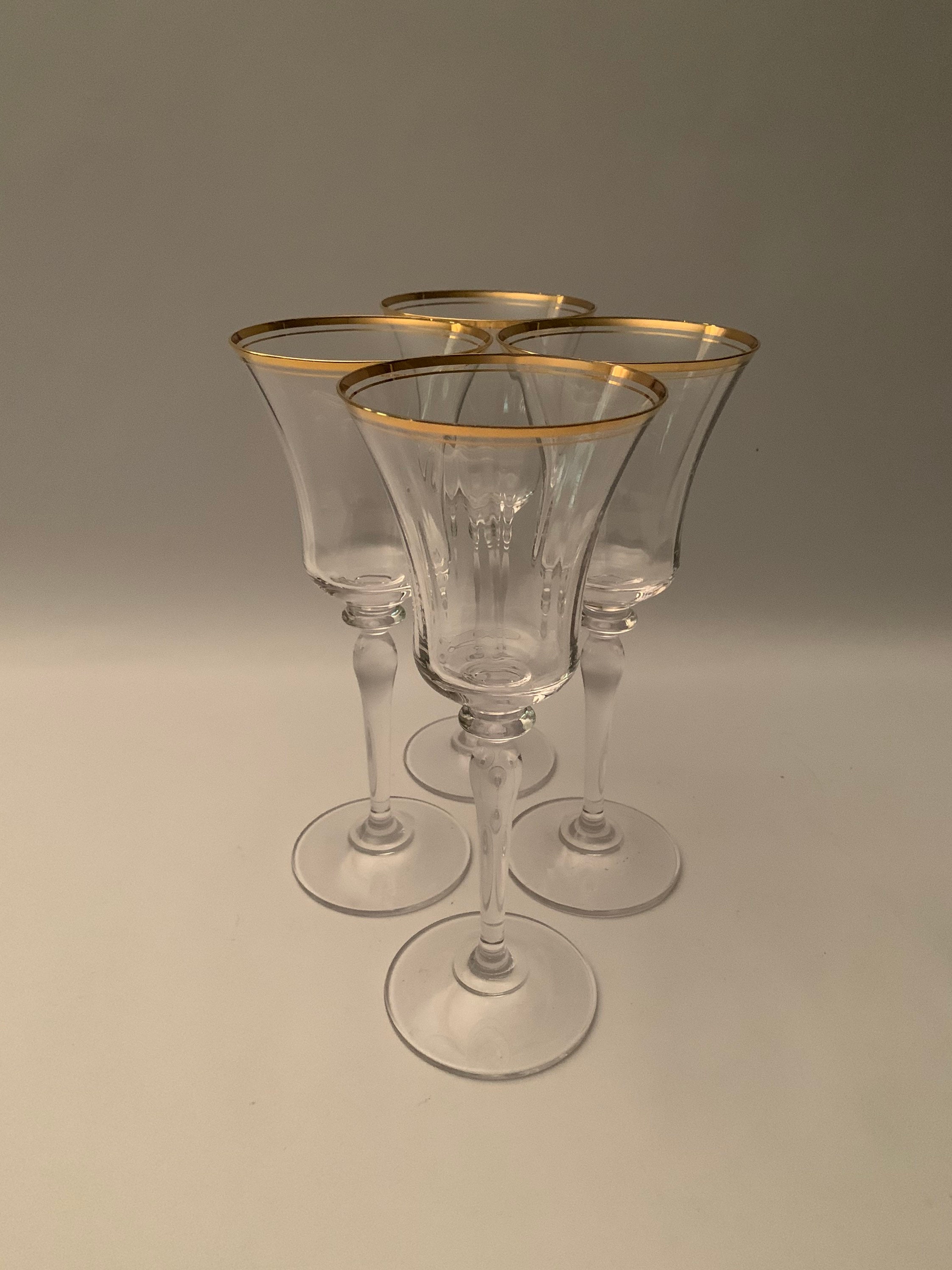 Mikasa Jamestown Gold Trim Crystal Water Goblets lagoagrio.gob.ec