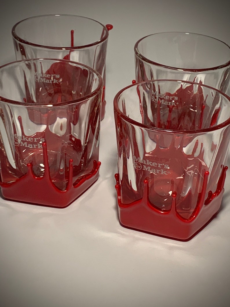 Vintage Set of 2 GlassesMakers Mark Bourbon Double Old Etsy