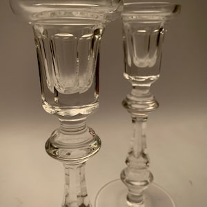 Vintage Waterford Irish Crystal Candleholders Candlesticks Acid Etch Marked - Set of (2)