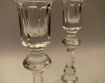 Vintage Waterford Irish Crystal Kerzenständer Kerzenständer Acid Etch Markiert - Set von (2)